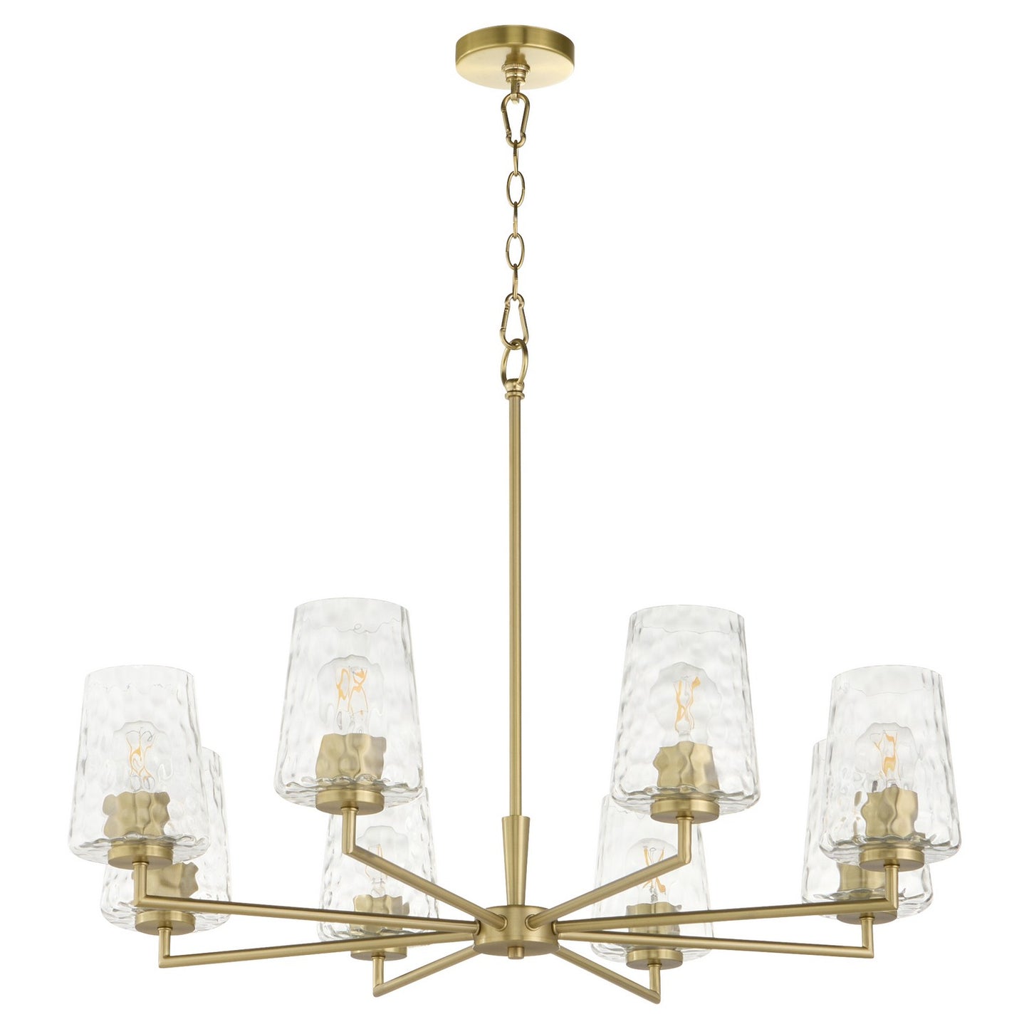 Quorum - 6204-8-80 - Eight Light Chandelier - Goodwin - Aged Brass