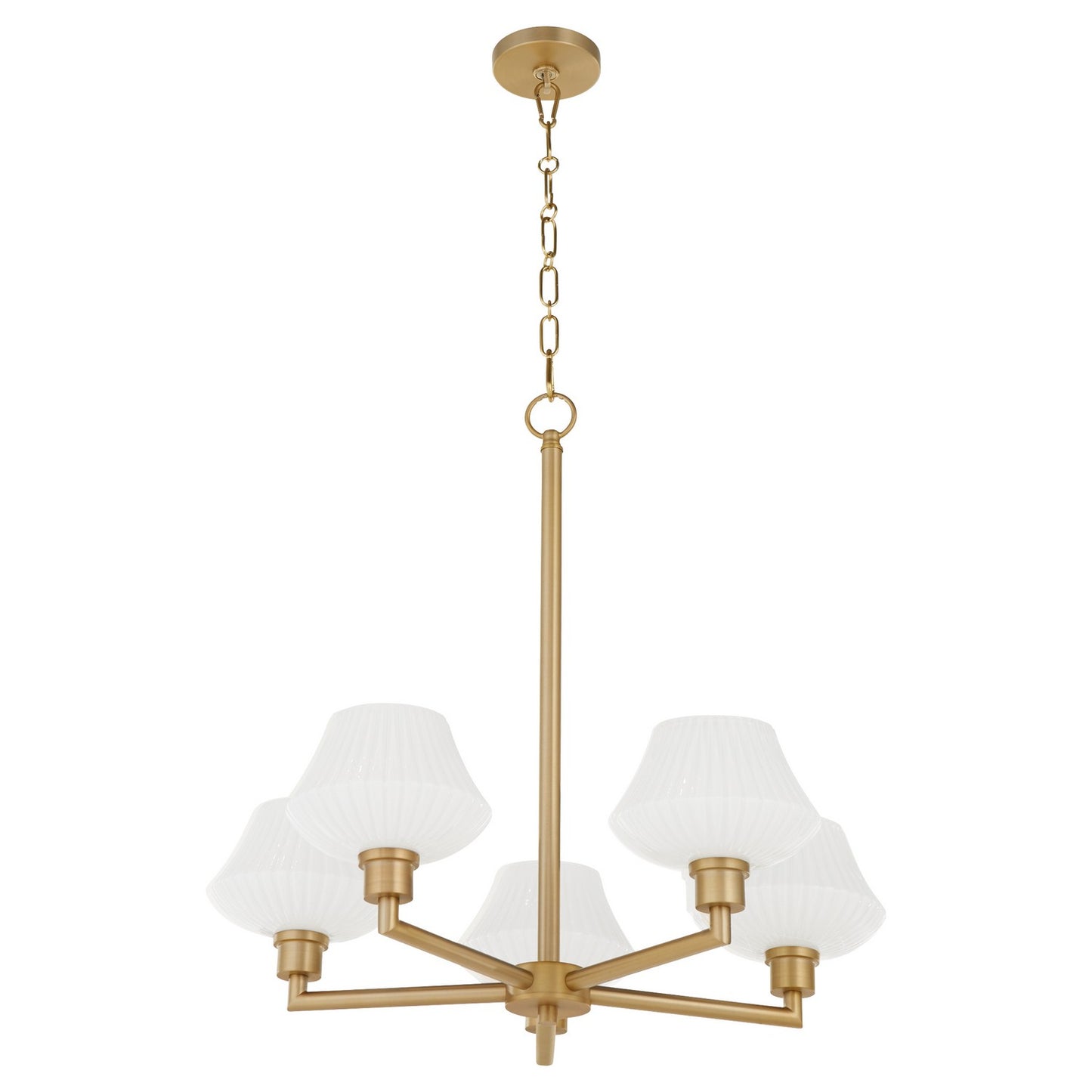 Quorum - 6221-5-80 - Five Light Chandelier - Cassini - Aged Brass