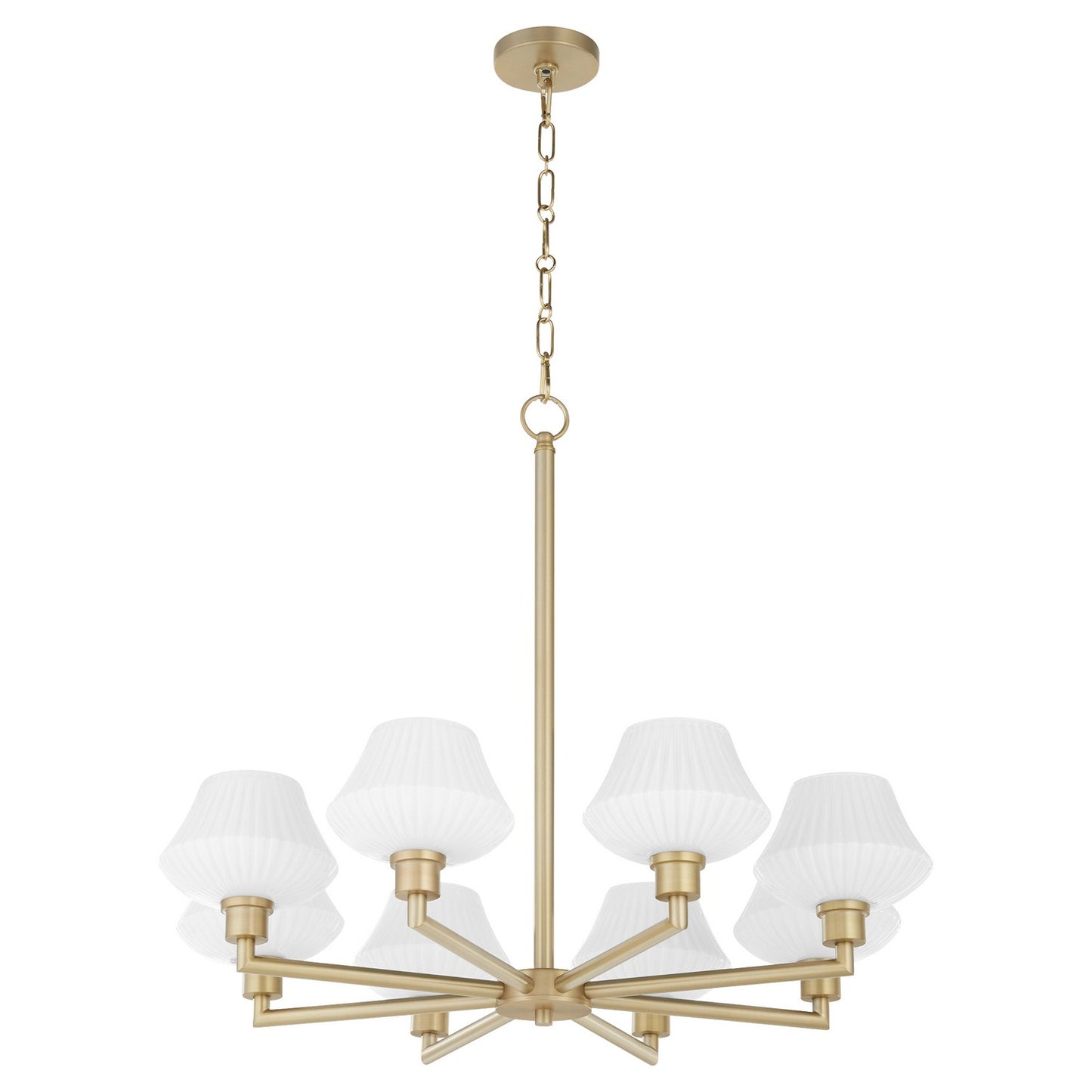 Quorum - 6221-8-80 - Eight Light Chandelier - Cassini - Aged Brass