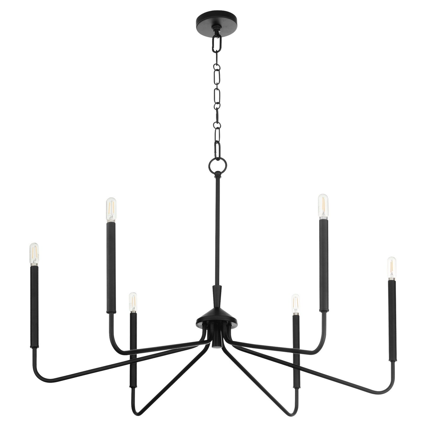 Quorum - 6238-6-59 - Six Light Chandelier - Providence - Matte Black