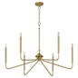 Quorum - 6238-6-80 - Six Light Chandelier - Providence - Aged Brass