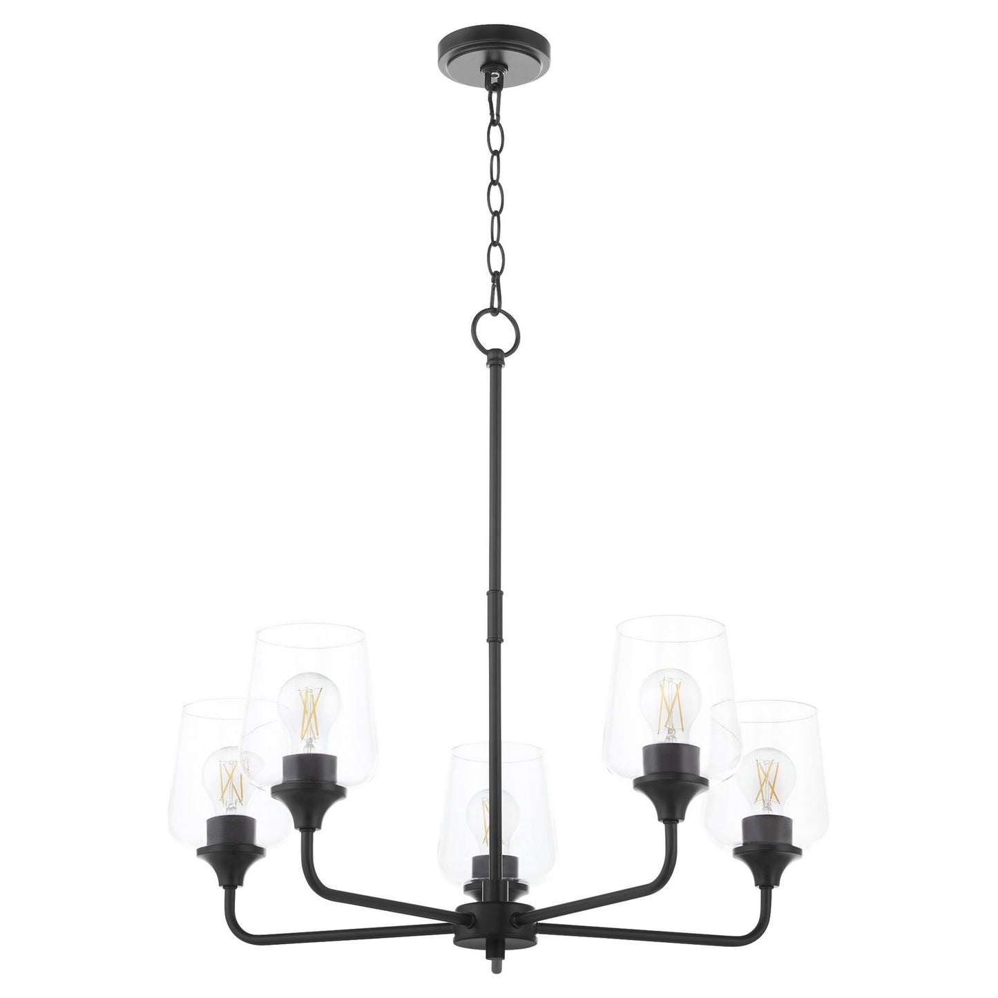 Quorum - 6313-5-59 - Five Light Chandelier - Raymond - Matte Black