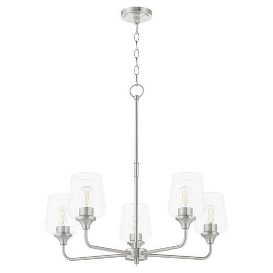 Quorum - 6313-5-65 - Five Light Chandelier - Raymond - Satin Nickel