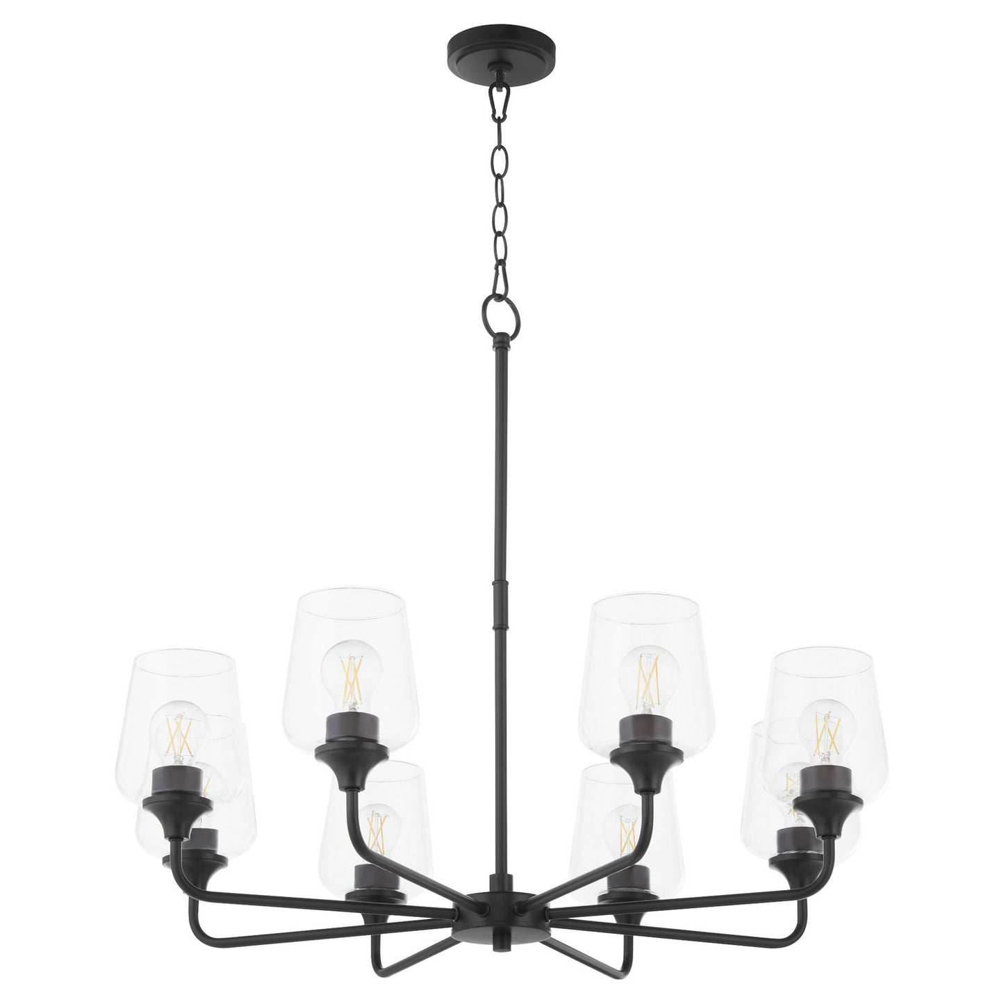 Quorum - 6313-8-59 - Eight Light Chandelier - Raymond - Matte Black