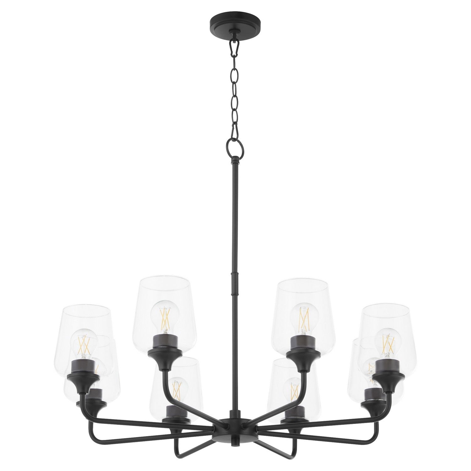 Quorum - 6313-8-59 - Eight Light Chandelier - Raymond - Matte Black