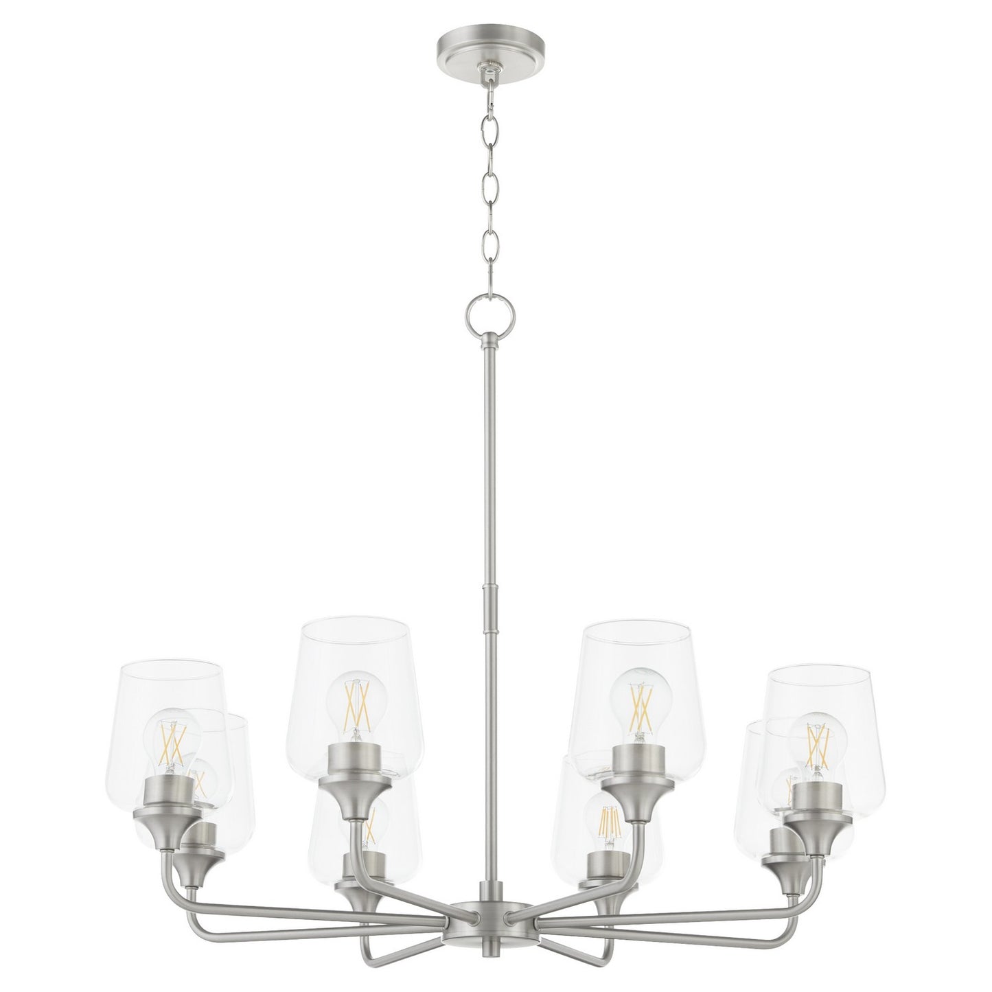 Quorum - 6313-8-65 - Eight Light Chandelier - Raymond - Satin Nickel