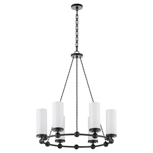 Quorum - 667-6-59 - Six Light Chandelier - Lee Boulevard - Matte Black