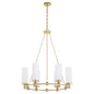 Quorum - 667-6-80 - Six Light Chandelier - Lee Boulevard - Aged Brass