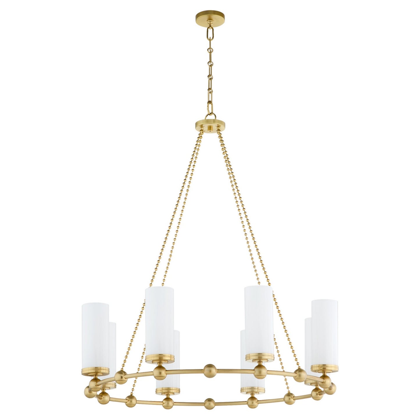 Quorum - 667-8-80 - Eight Light Chandelier - Lee Boulevard - Aged Brass