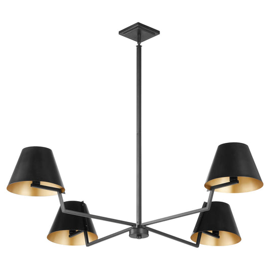 Quorum - 668-4-59 - Four Light Chandelier - Bliss - Matte Black