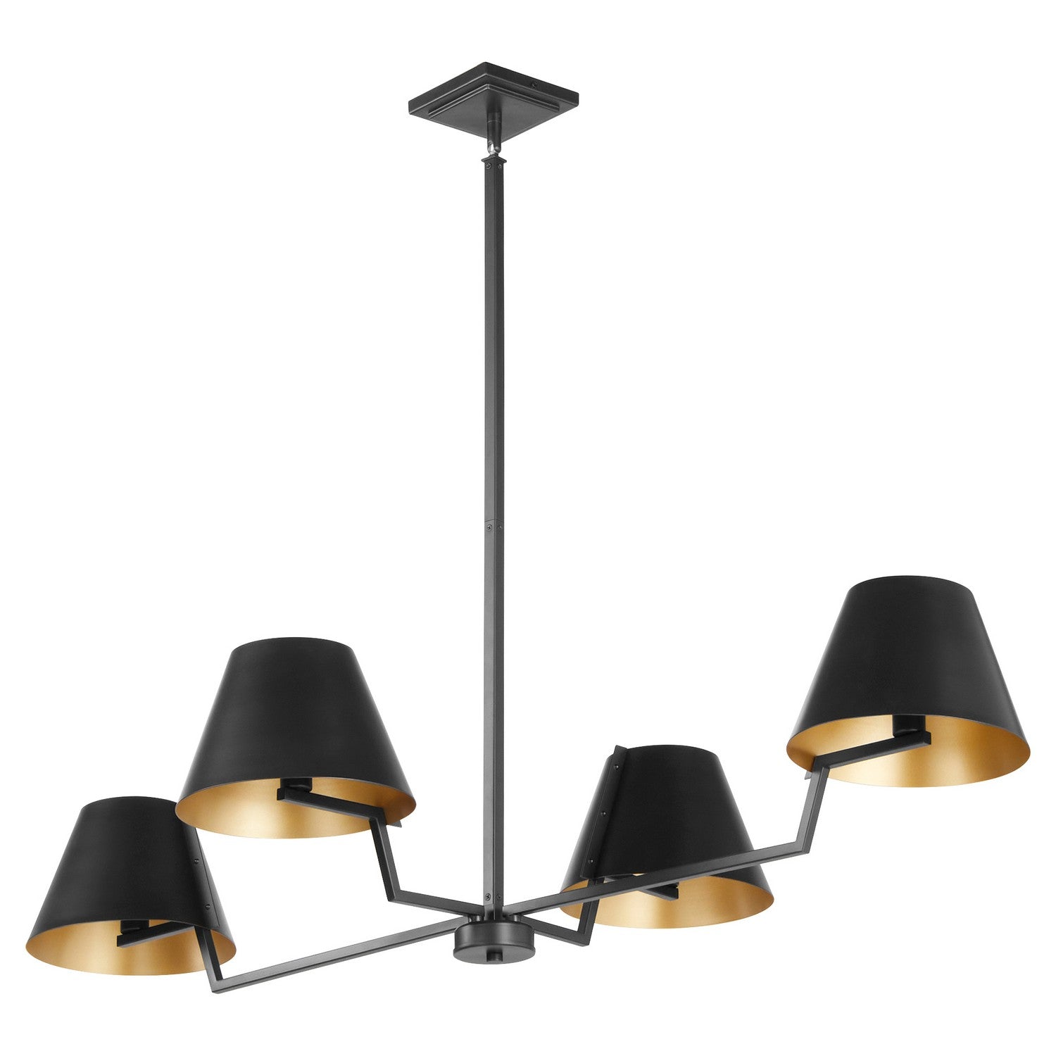 Quorum - 669-4-59 - Four Light Linear Chandelier - Bliss - Matte Black