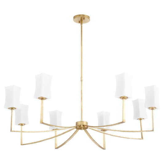 Quorum - 681-8-74 - Eight Light Chandelier - Ayala - Gold Leaf