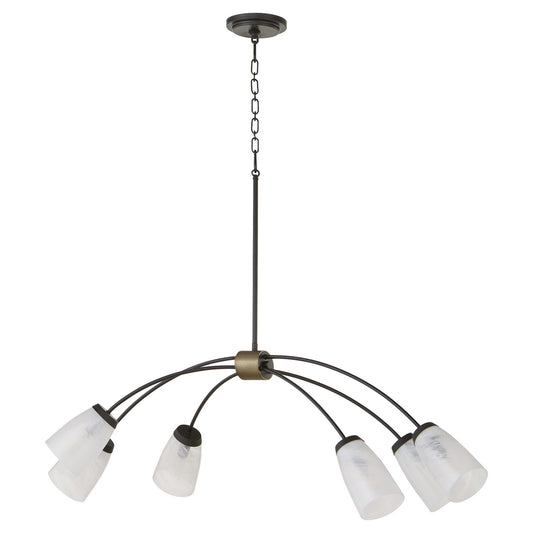 Quorum - 6877-6-59 - Six Light Linear Chandelier - Arpeggio - Matte Black