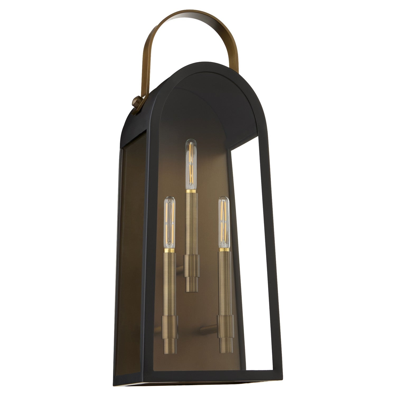 Quorum - 72-25-5982 - Three Light Wall Mount - Rossi - Matte Black w/ Aged Copper