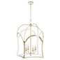 Quorum - 8217-4-0880 - Four Light Lantern - Tiffany - Studio White w/ Aged Brass