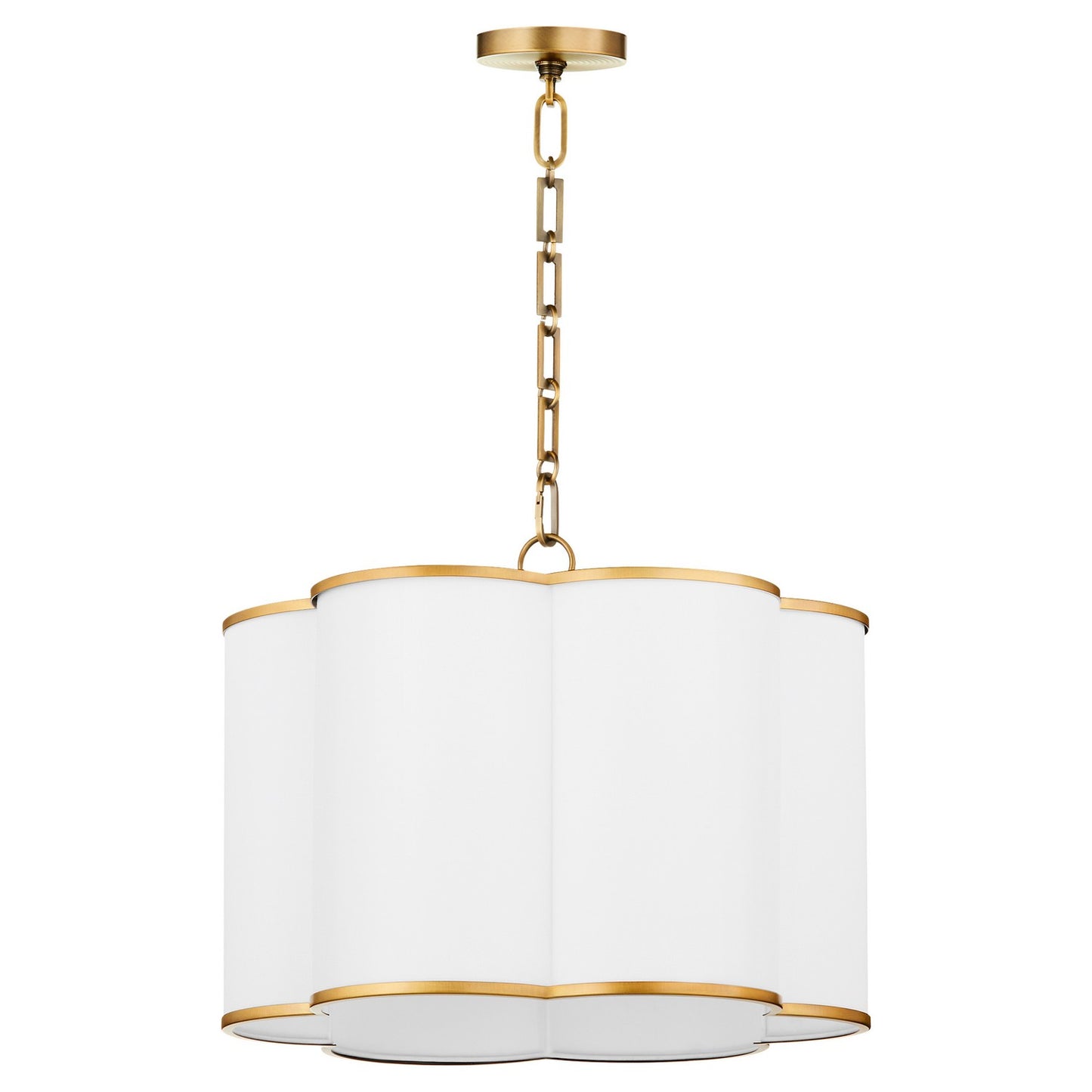 Quorum - 8228-4-47 - Four Light Pendant - Belinder - Non-Lacquered Brass