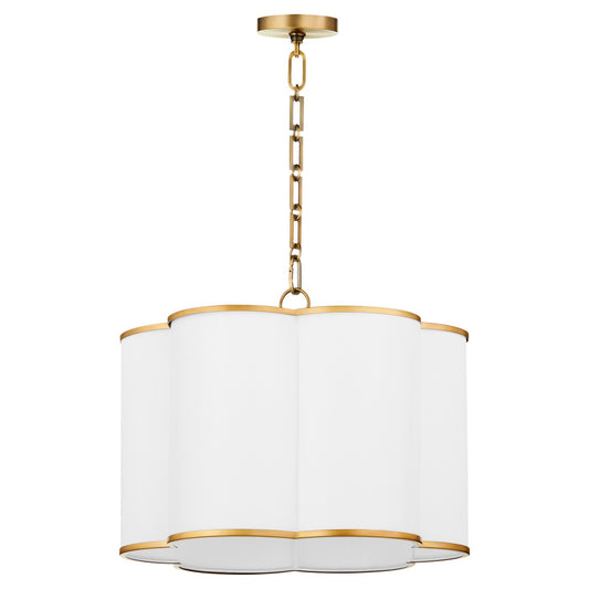 Quorum - 8228-4-47 - Four Light Pendant - Belinder - Non-Lacquered Brass