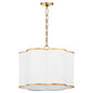 Quorum - 8228-4-47 - Four Light Pendant - Belinder - Non-Lacquered Brass