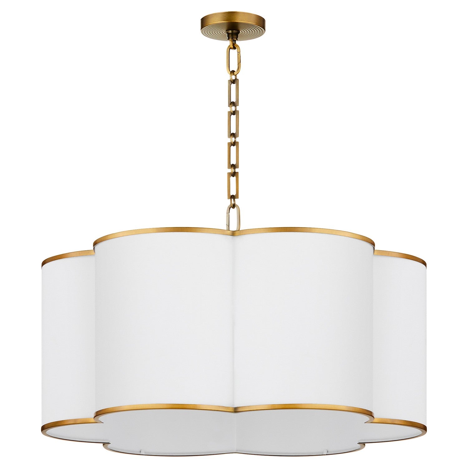 Quorum - 8228-6-47 - Six Light Pendant - Belinder - Non-Lacquered Brass