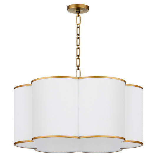 Quorum - 8228-6-47 - Six Light Pendant - Belinder - Non-Lacquered Brass