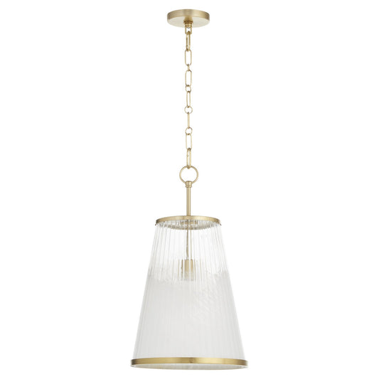 Quorum - 8238-13-80 - One Light Pendant - Providence - Aged Brass