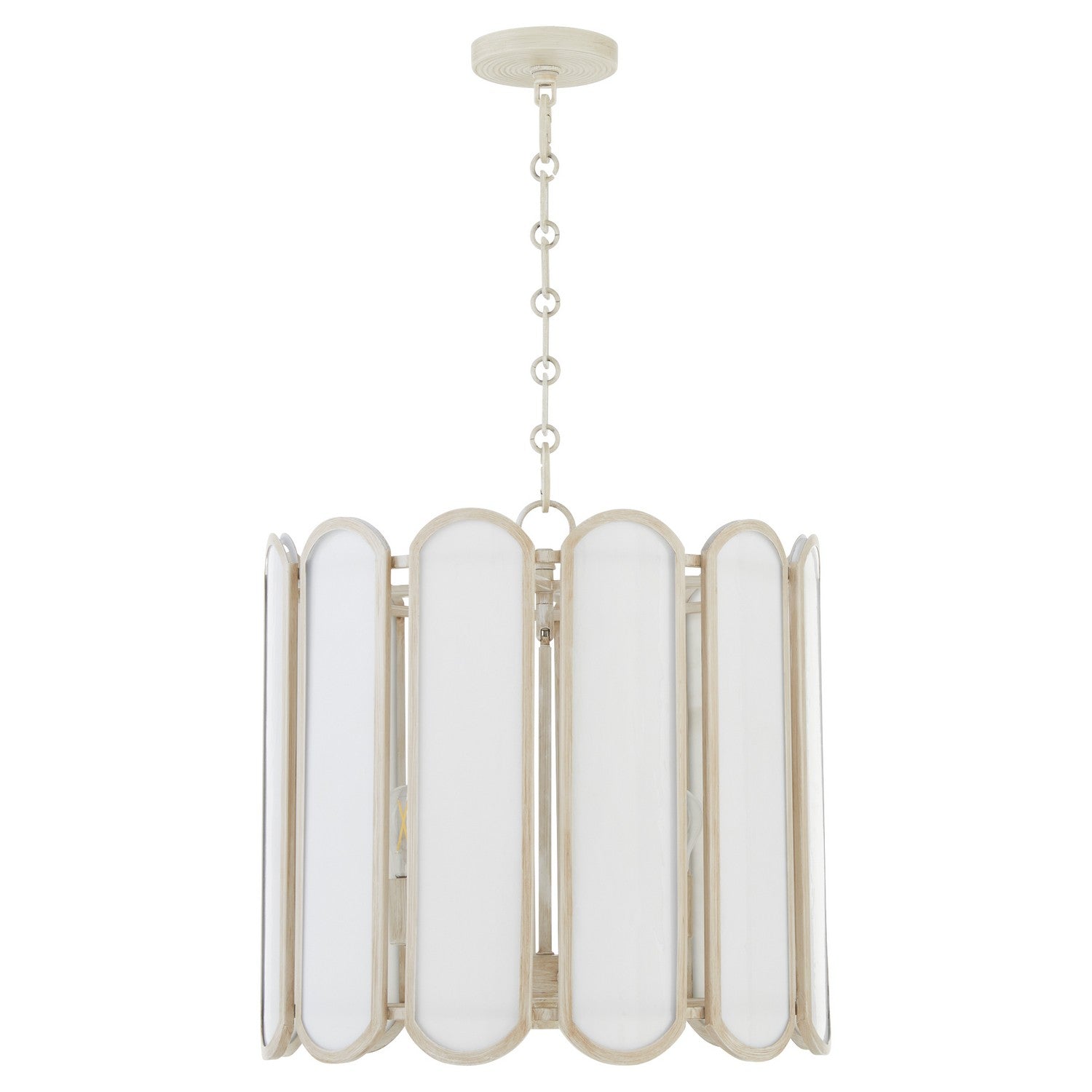 Quorum - 824-4-52 - Four Light Pendant - Belleview - Washed Oak