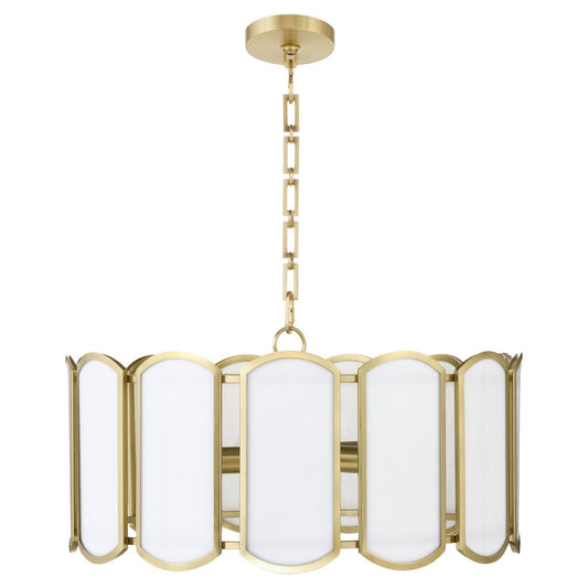 Quorum - 824-5-80 - Five Light Pendant - Belleview - Aged Brass