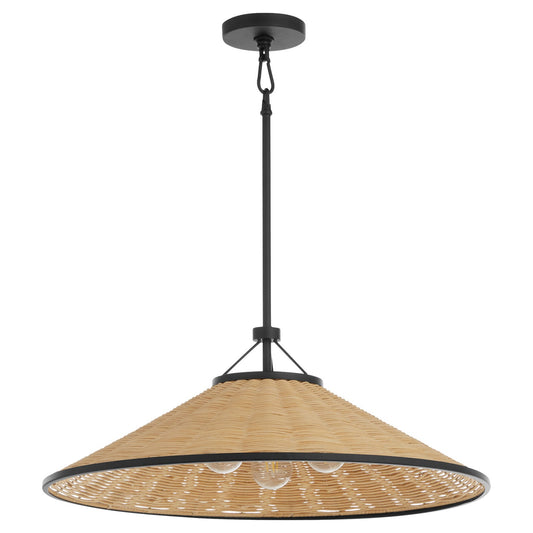 Quorum - 830-3-59 - Three Light Pendant - Cona - Matte Black