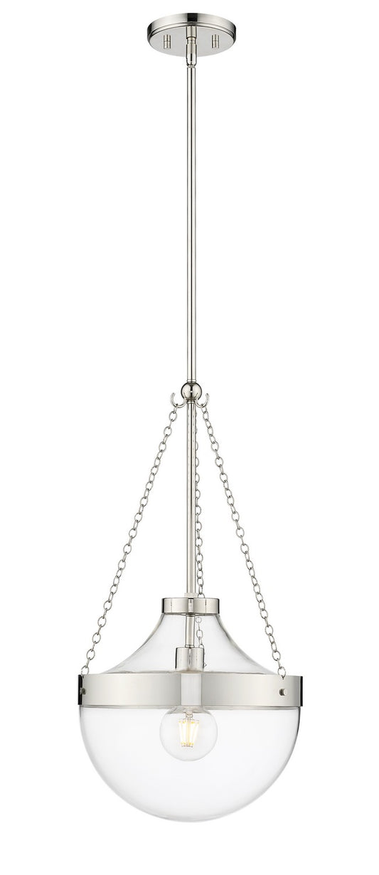 Millennium - 20101-PN - One Light Pendant - Clarra - Polished Nickel