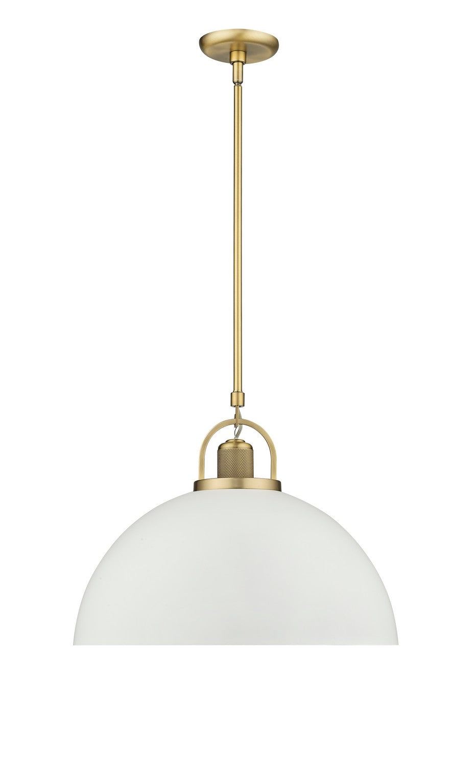 Millennium - 20991-VB/MW - One Light Pendant - Artistan - Vintage Brass/Matte White