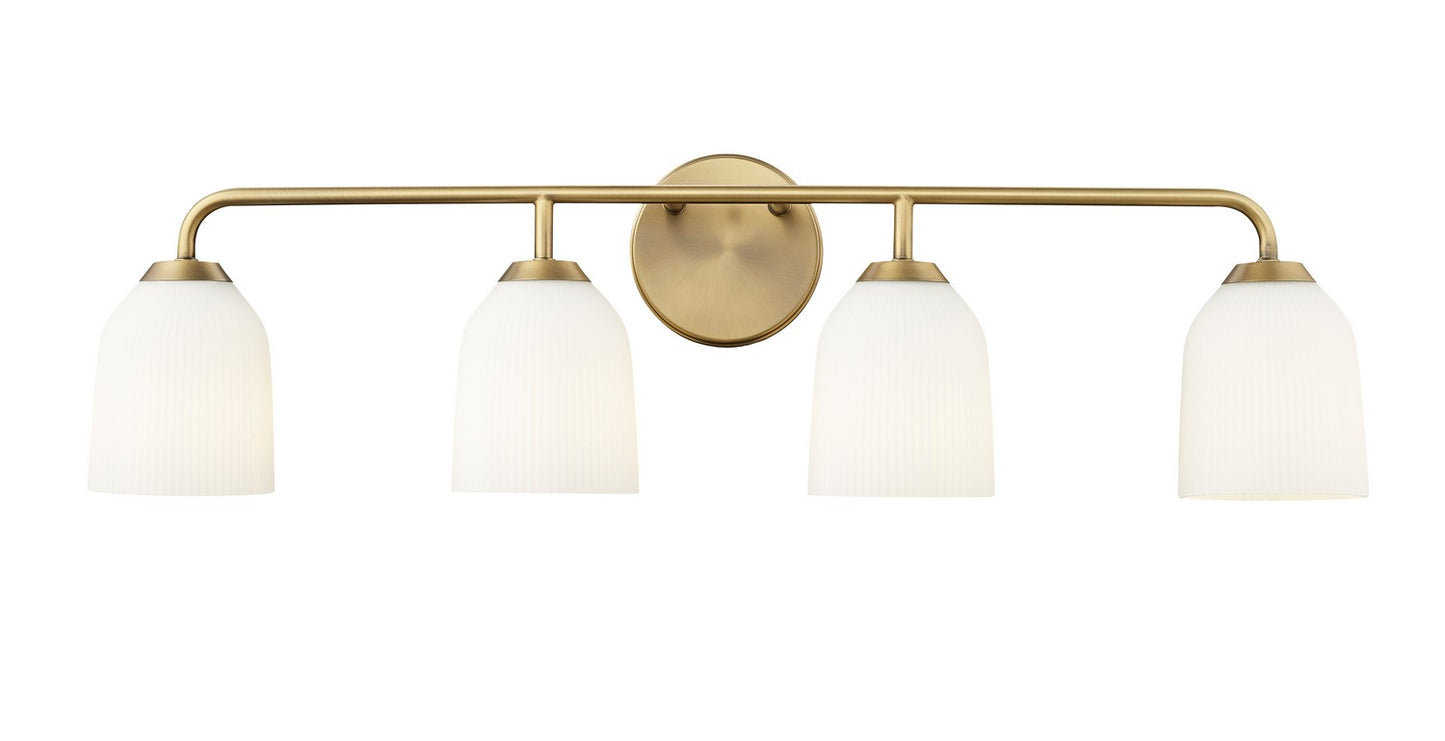 Millennium - 22304-VB - Four Light Vanity - Norah - Vintage Brass