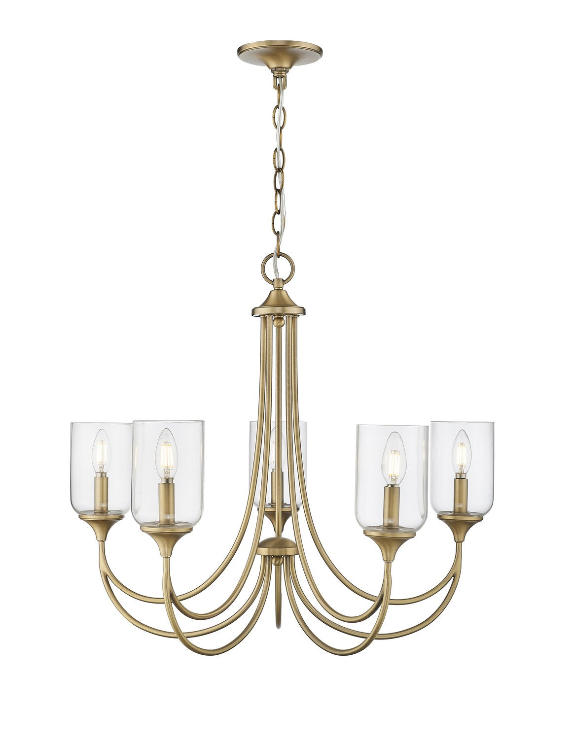 Millennium - 22405-VB - Five Light Chandelier - Waddingham - Vintage Brass