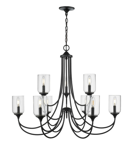 Millennium - 22409-MB - Nine Light Chandelier - Waddingham - Matte Black