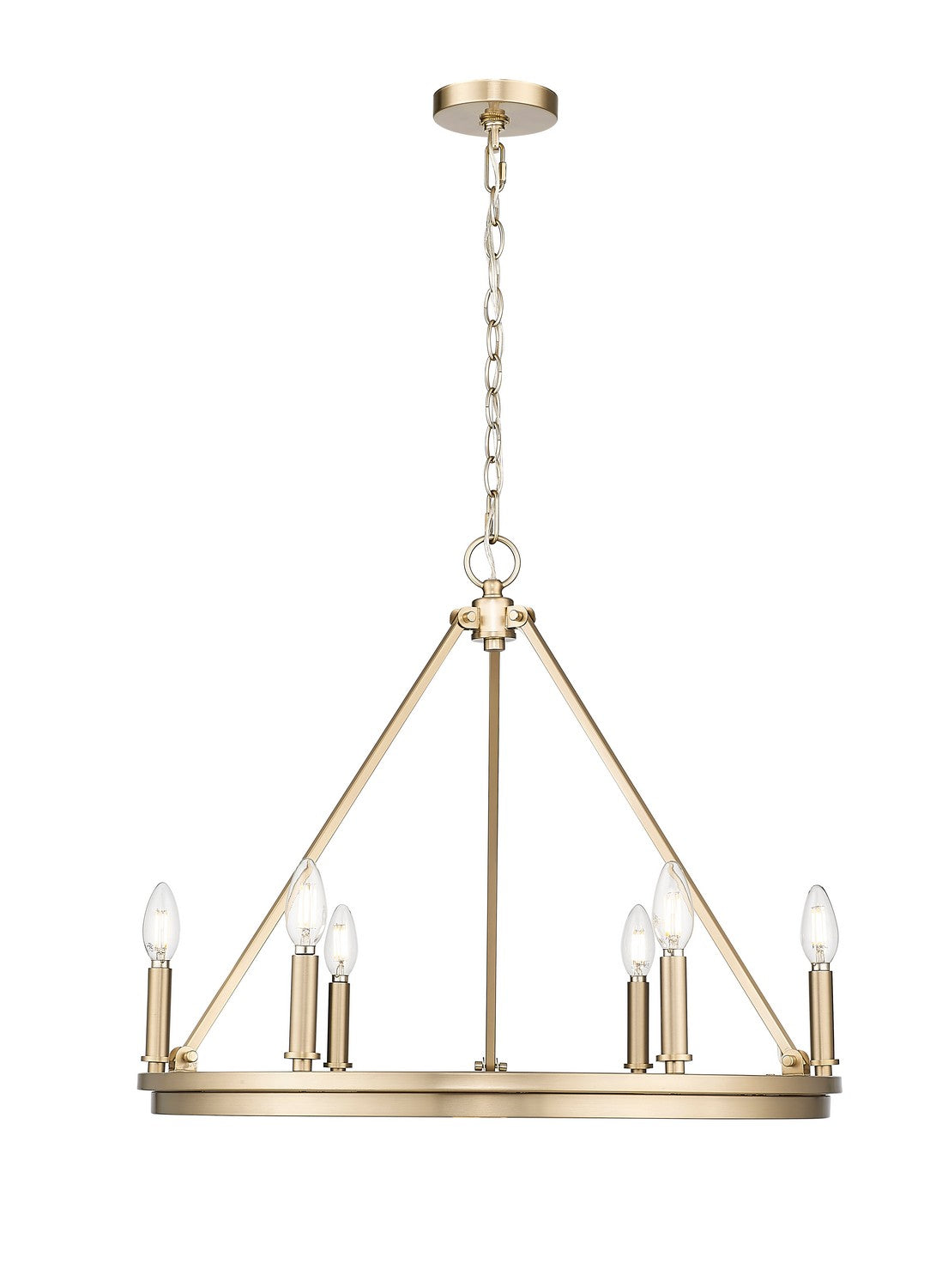 Millennium - 9506-MG - Six Light Chandelier - Carruth - Modern Gold