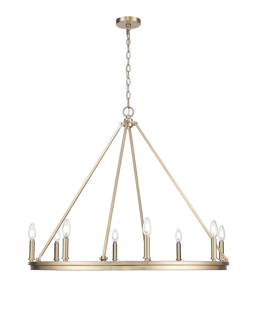 Millennium - 9508-MG - Eight Light Chandelier - Carruth - Modern Gold