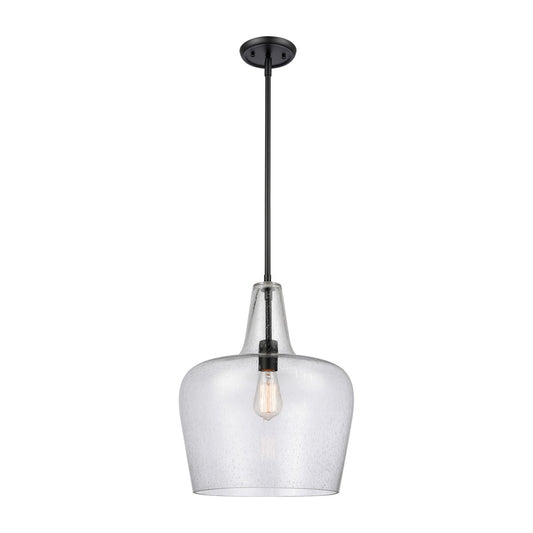 Millennium - 99401-MB - One Light Pendant - Puckette - Matte Black