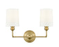 Millennium - 99802-VB - Two Light Vanity - Leena - Vintage Brass