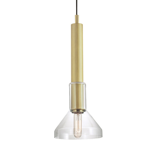 ELK Home - 5386-SB-CL - One Light Pendant - Funnel - Satin Brass