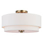 Vaxcel - C0280 - Three Light Semi-Flush Mount - Burnaby - Matte Brass