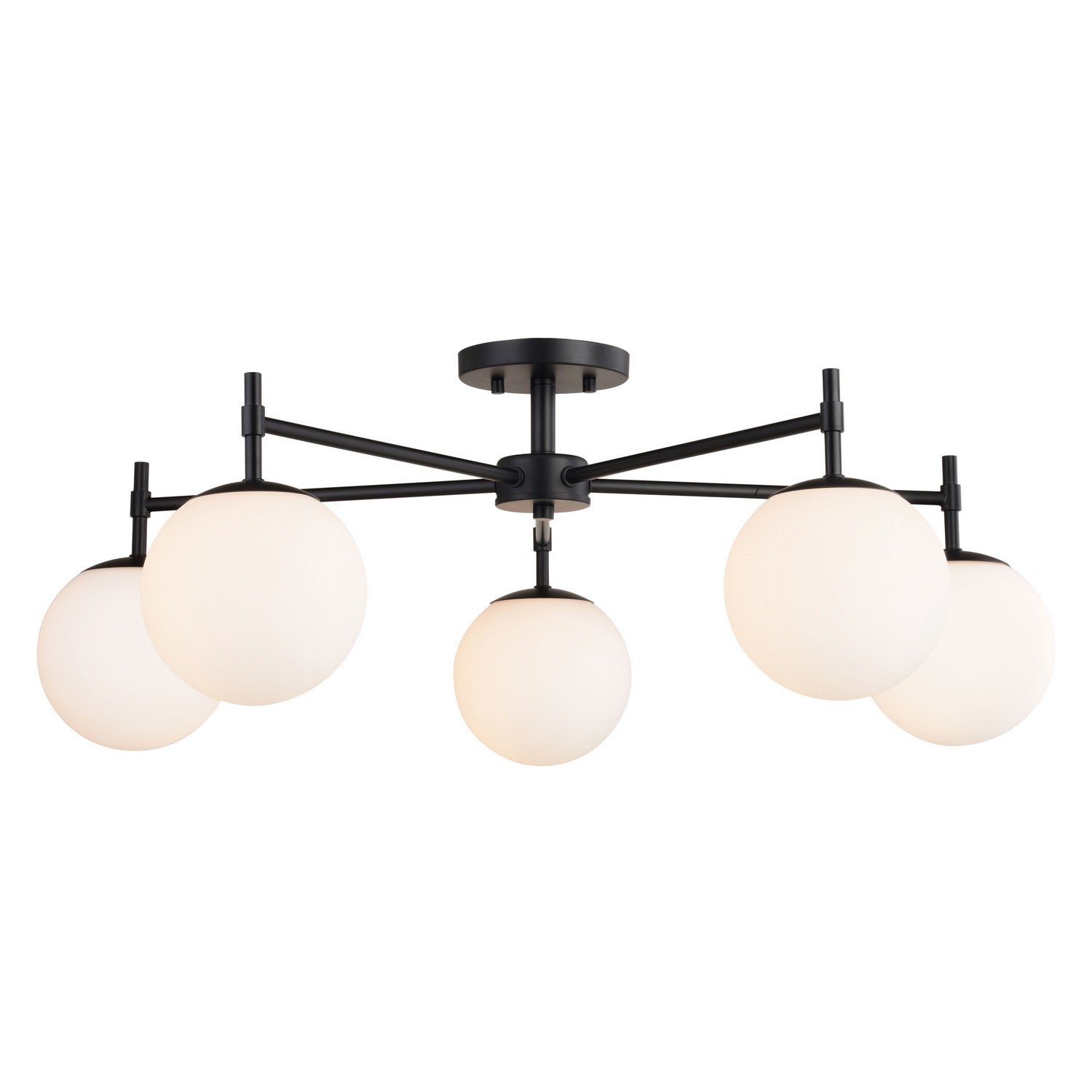 Vaxcel - C0297 - Five Light Semi-Flush Mount - Armitage - Matte Black