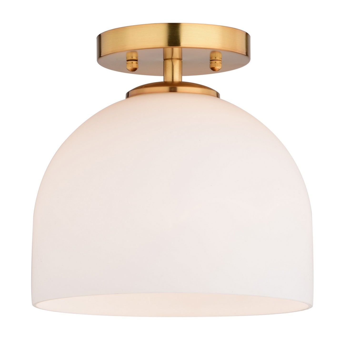 Vaxcel - C0314 - One Light Semi-Flush Mount - Shelby - Natural Brass