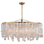 Vaxcel - H0282 - Five Light Linear Chandelier - Elsa - Natural Brass