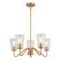 Vaxcel - H0286 - Five Light Chandelier - Beverly - Muted Brass