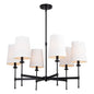 Vaxcel - H0288 - Six Light Chandelier - Camden - Matte Black