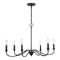 Vaxcel - H0298 - Six Light Chandelier - Annabelle - Matte Black