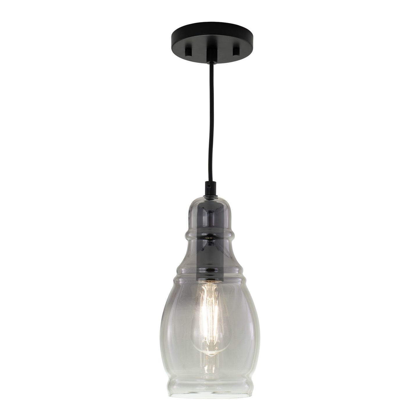 Vaxcel - P0377 - One Light Mini Pendant - Millie - Matte Black