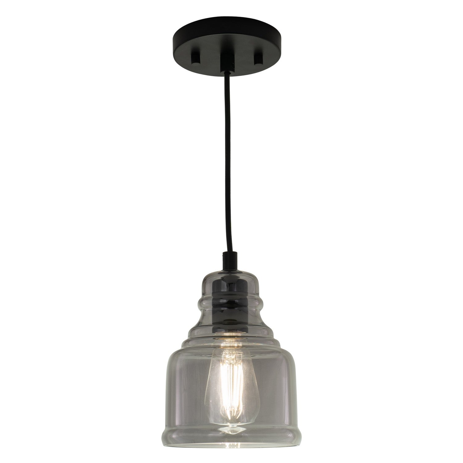 Vaxcel - P0378 - One Light Mini Pendant - Millie - Matte Black