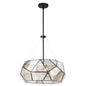 Vaxcel - P0393 - Three Light Pendant - Euclid - Black