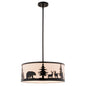 Vaxcel - P0416 - Three Light Pendant - Acadia - Bronze