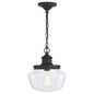 Vaxcel - T0547 - One Light Outdoor Pendant - Collins - Matte Black